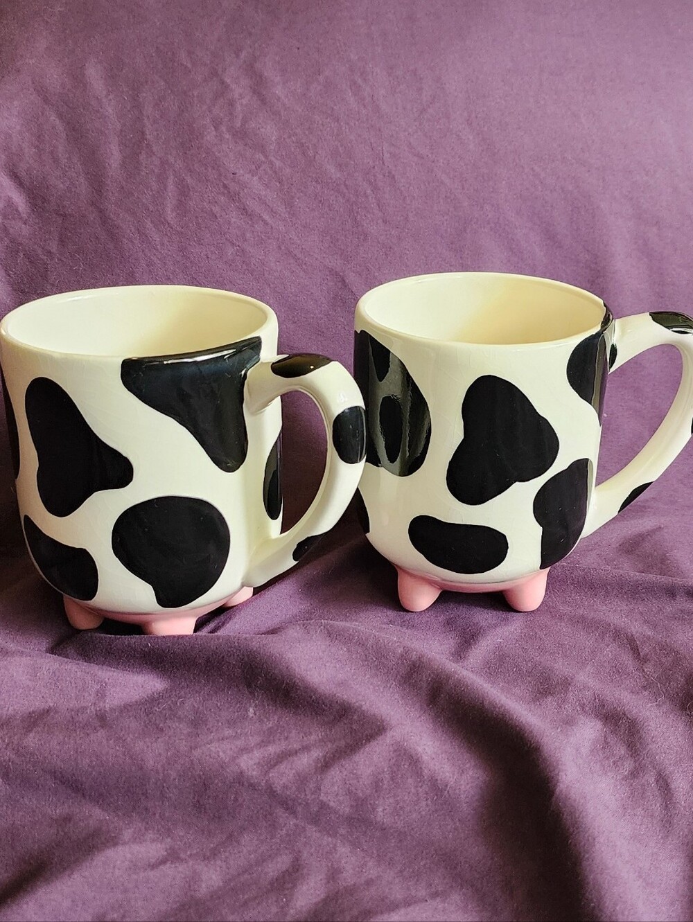 Pier 1 Cow Mugs - Set Of 2